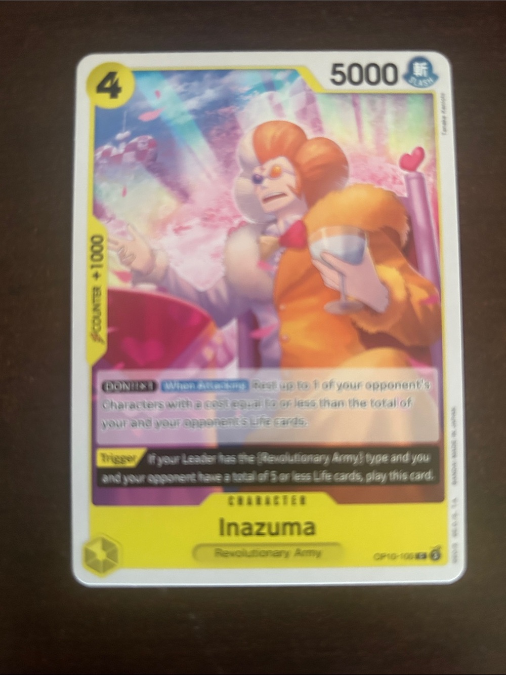 Onepiece Inazuma Yellow and Orange Trading Card